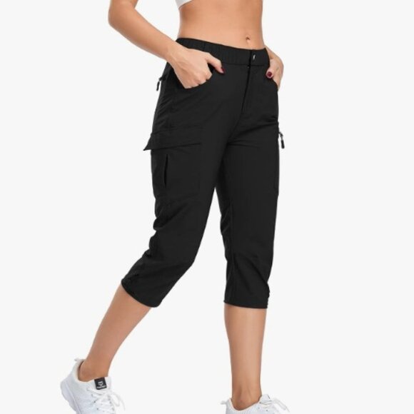 Hiking Cargo Pants Quick Dry Outdoor Camping Capris Water Resistant UPF 50 - Picture 3 of 7